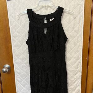Black lace and shimmer dress